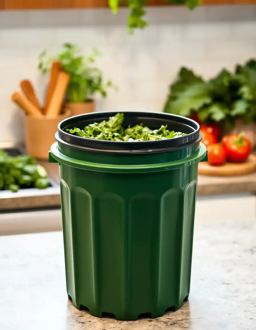 Countertop Compost Bin 5L with charcoal filter