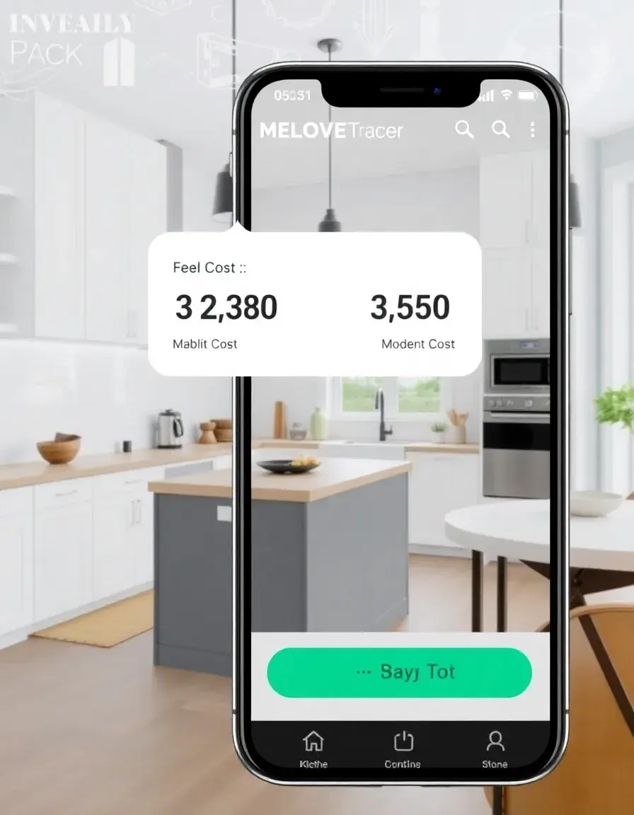 Cost Tracker Kitchen Renovation App Interface