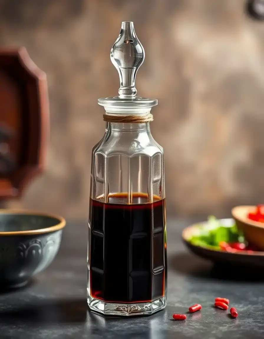 Glass oriental kitchen soy sauce dispenser bottle