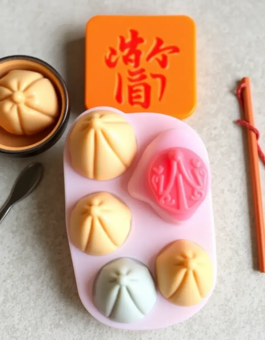 Silicone oriental kitchen fortune cookie mold