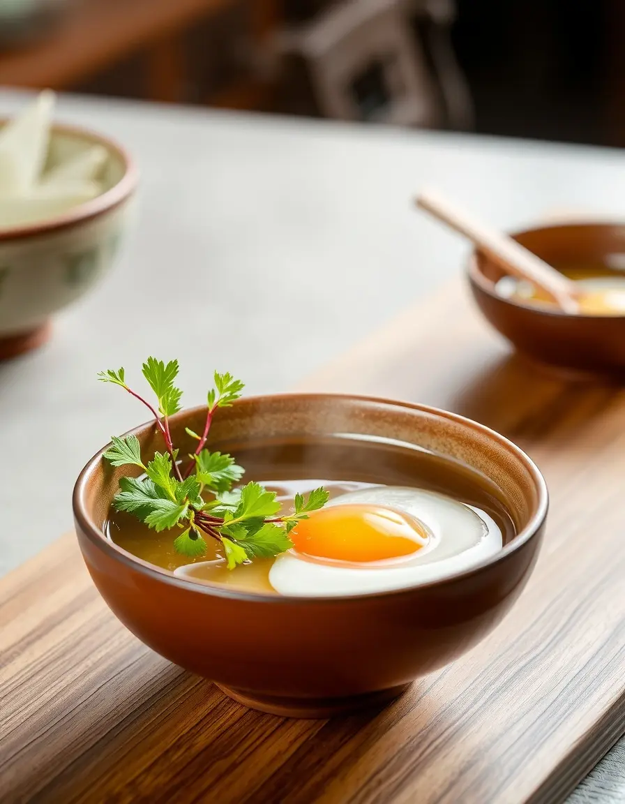 Ceramic oriental kitchen miso soup bowl set