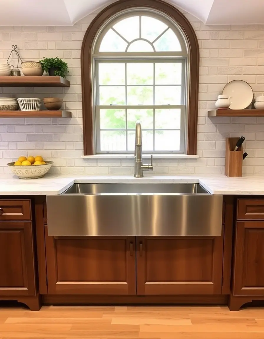 Farmhouse Stainless Steel Kitchen Sink with apron front