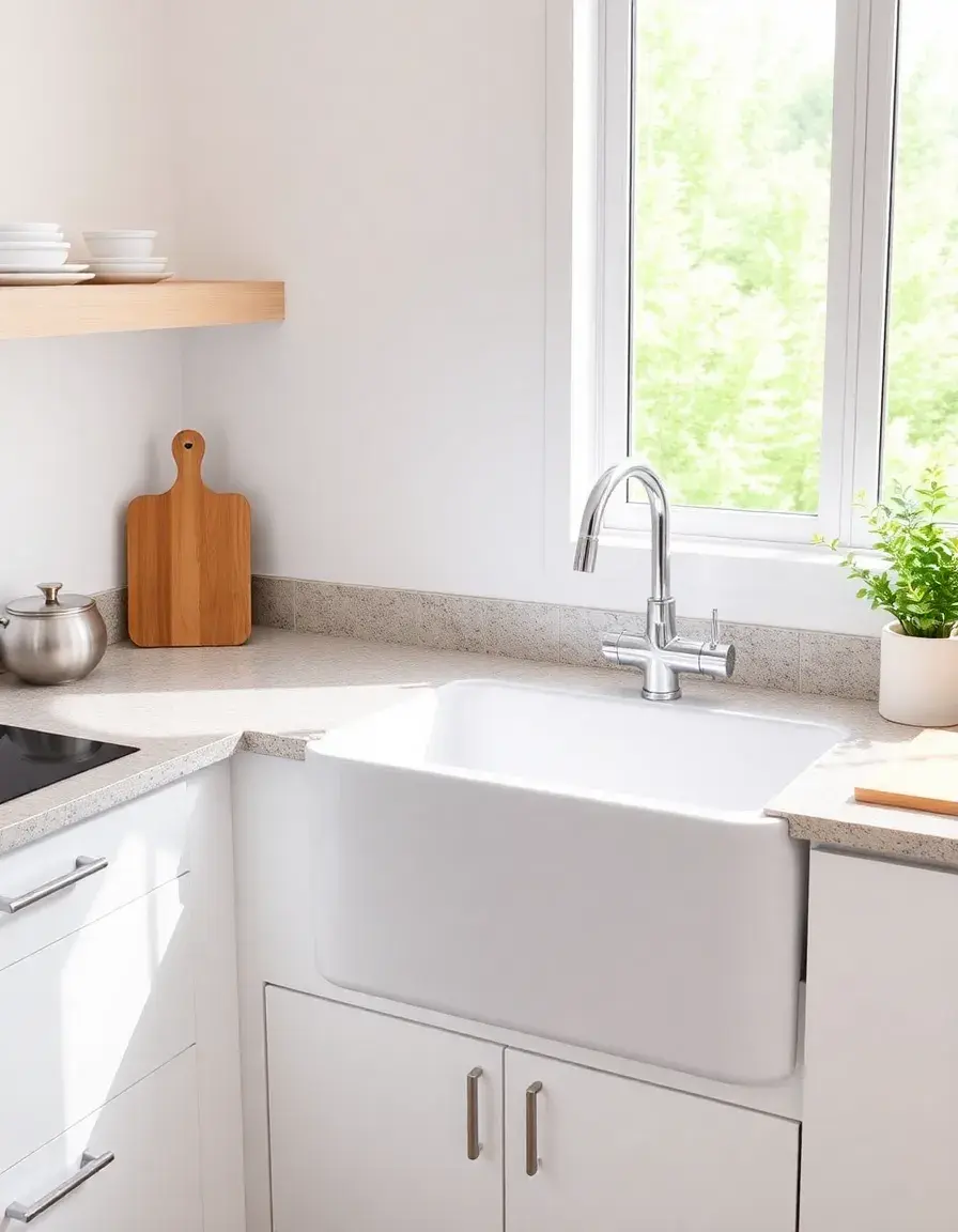 Lightweight acrylic undermount kitchen sink white