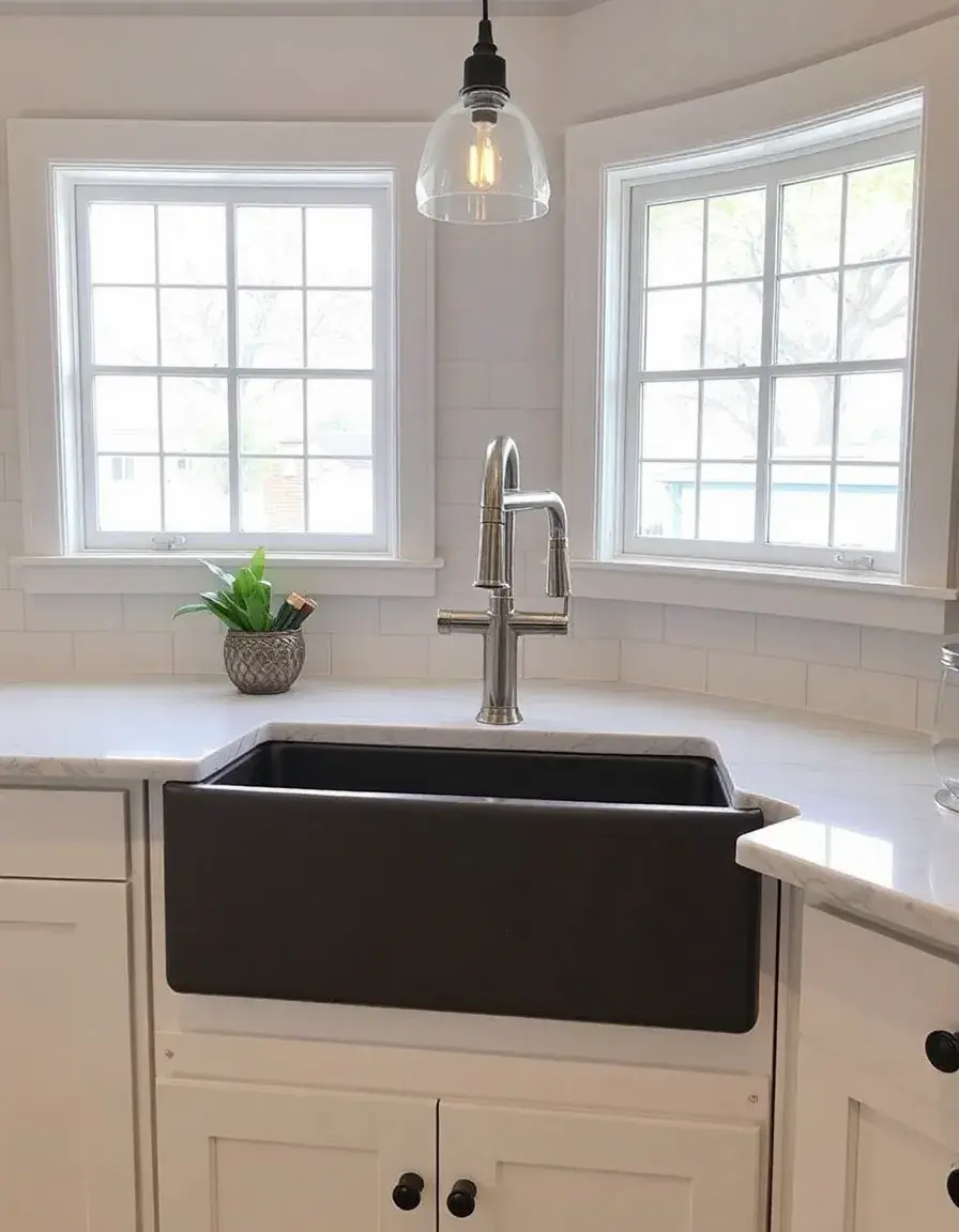 Durable fireclay undermount kitchen sink farmhouse