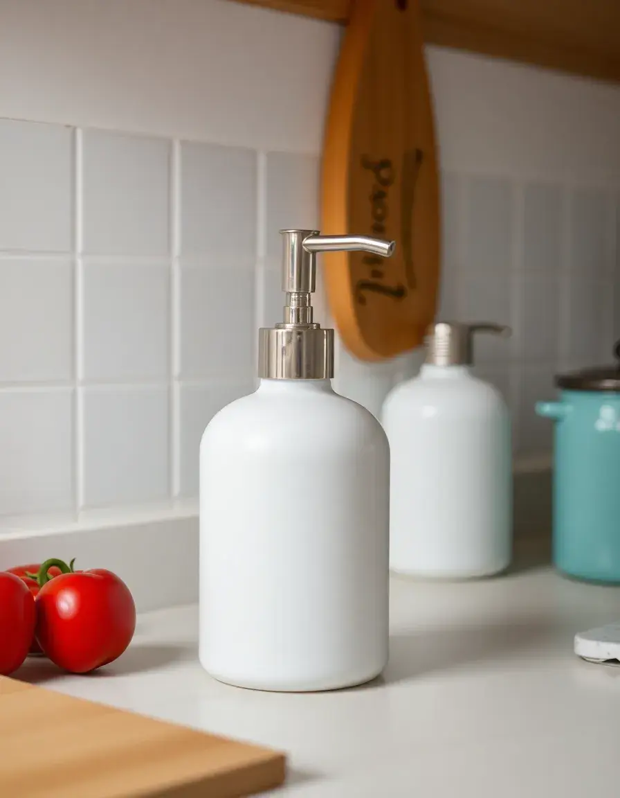 White Kitchen Soap Dispenser