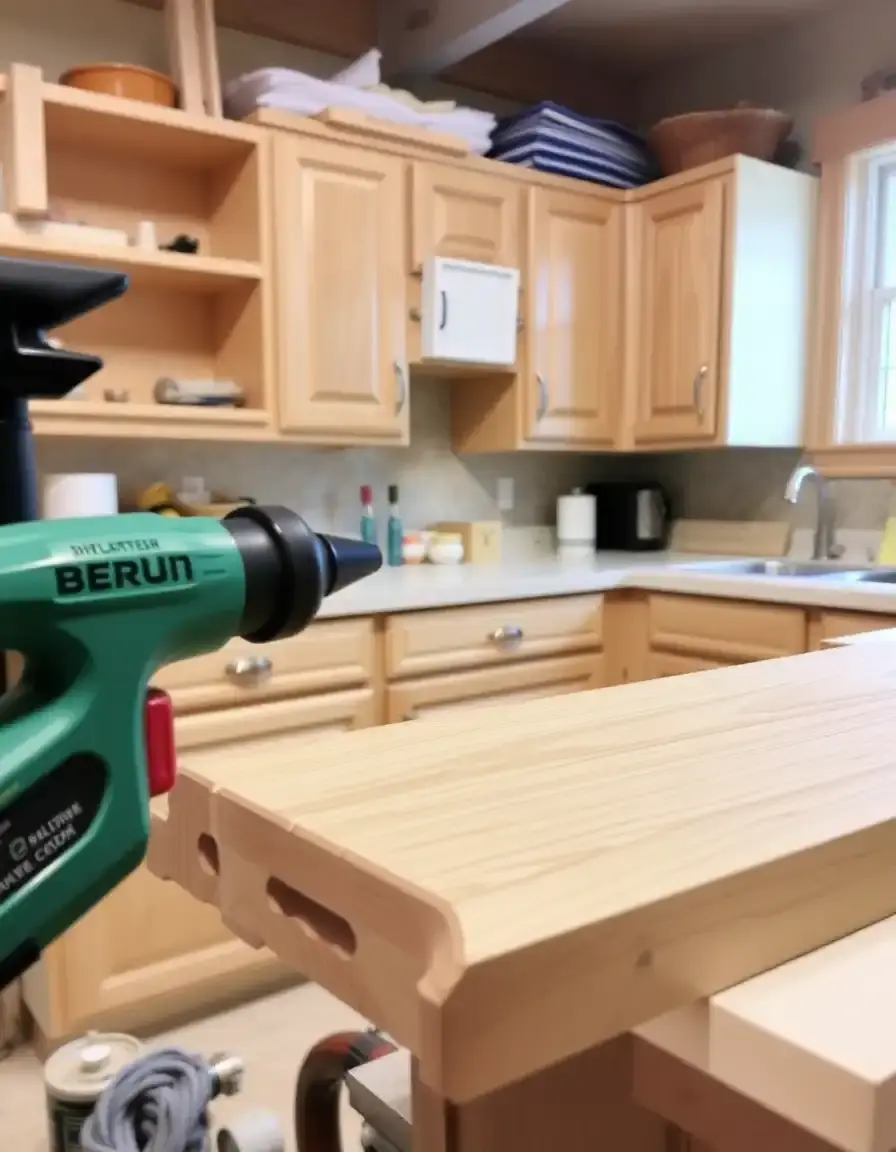 Edge Banding White Oak Kitchen Cabinets