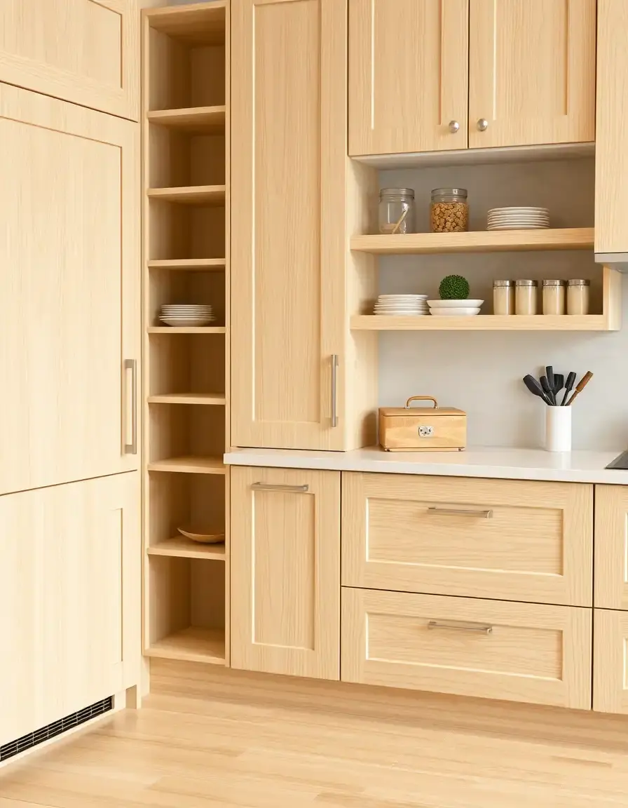 Birch Wood Kitchen Cabinets Veneer