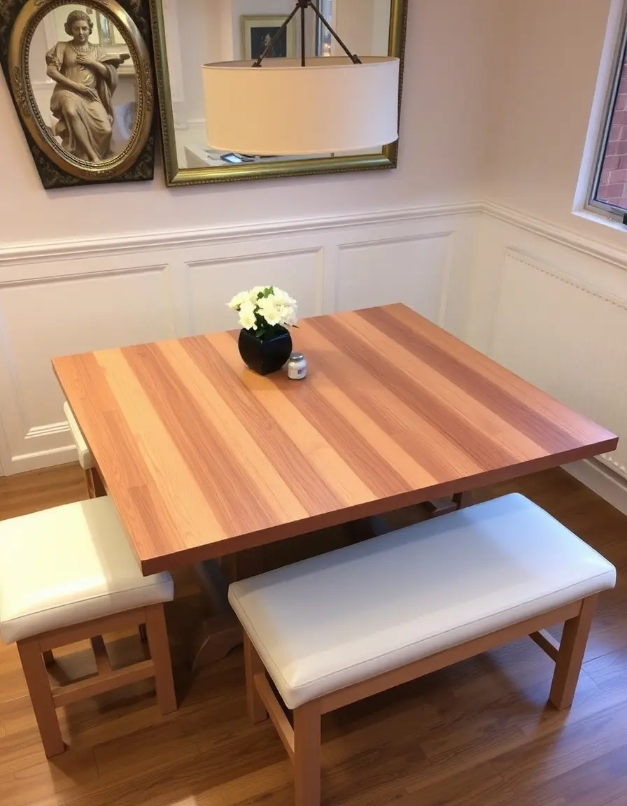 Extendable Kitchen Table with Benches