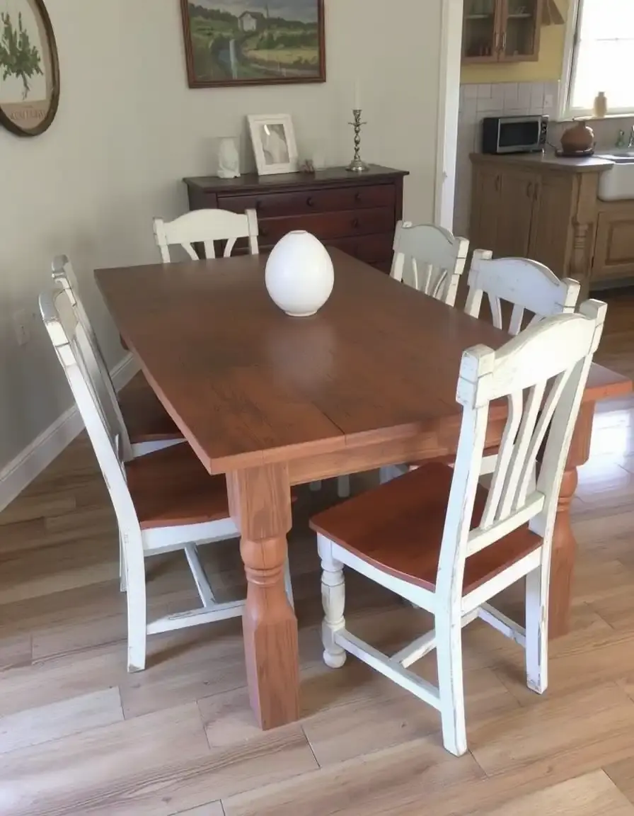Rustic Farmhouse Kitchen Table and Chairs