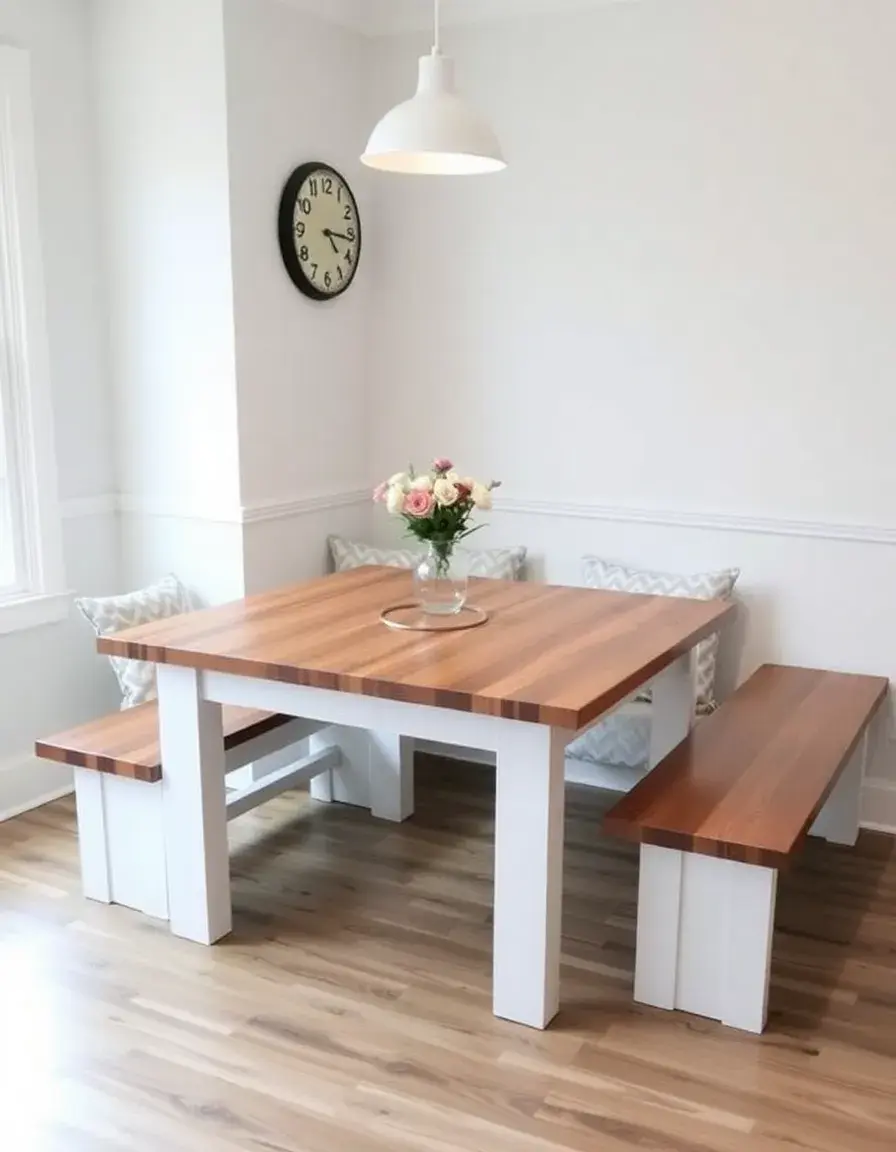 Indoor Picnic Style Table and Benches