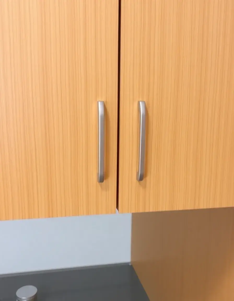 Aluminum flush edge pull kitchen cabinet handles