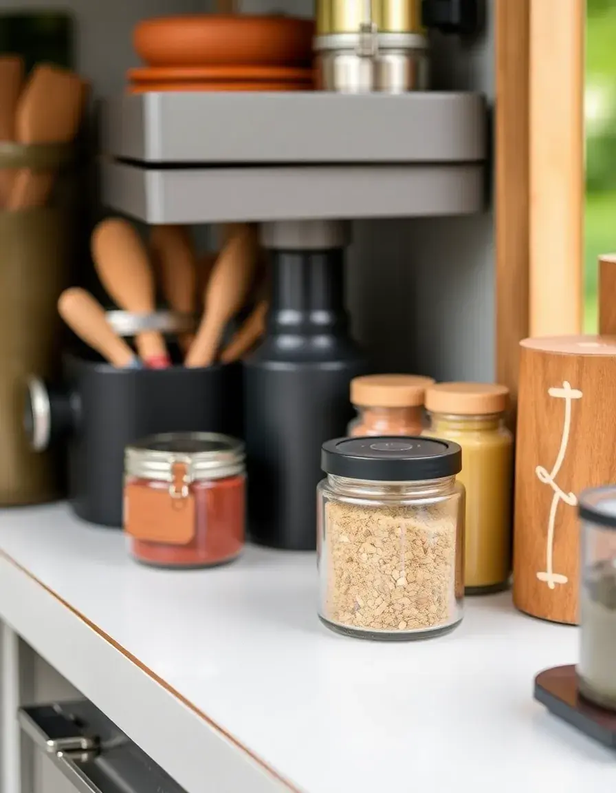 Travel camping kitchen spice kit containers