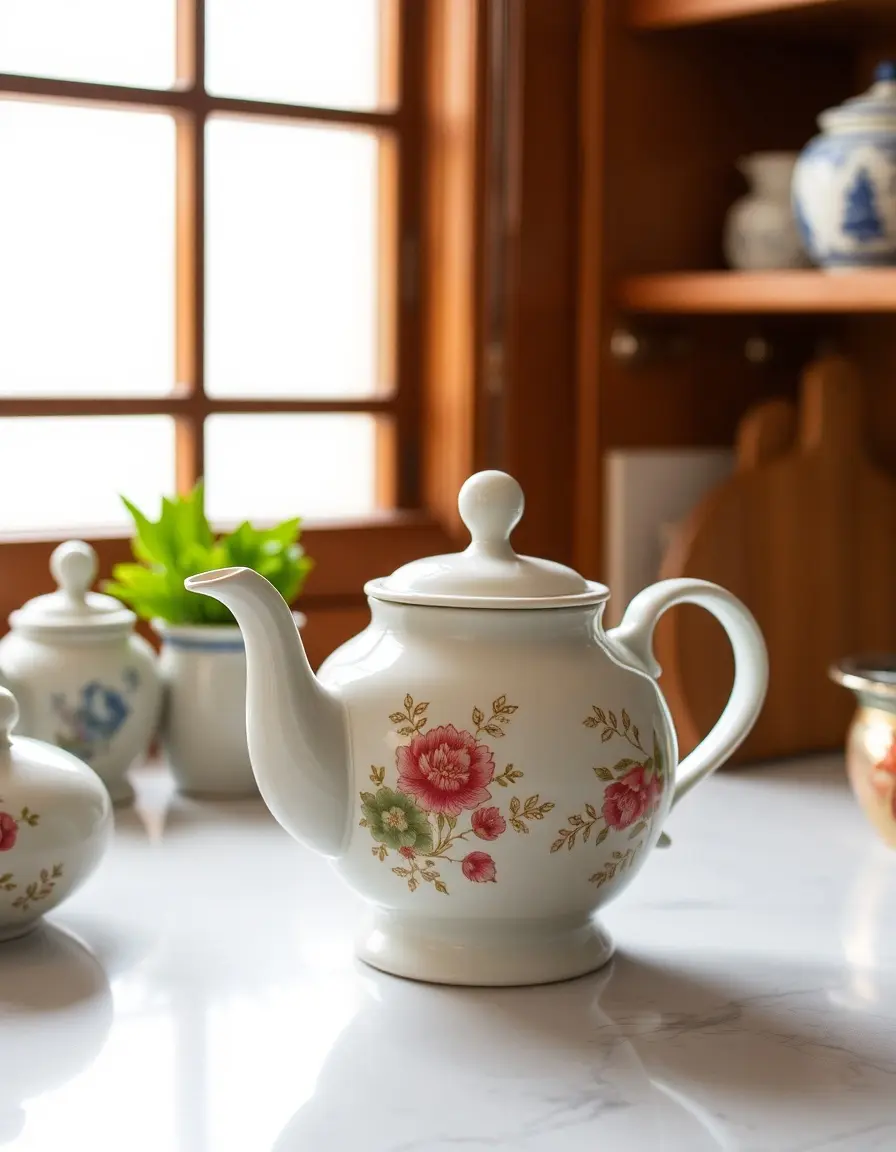 Traditional china kitchen tea pot spout