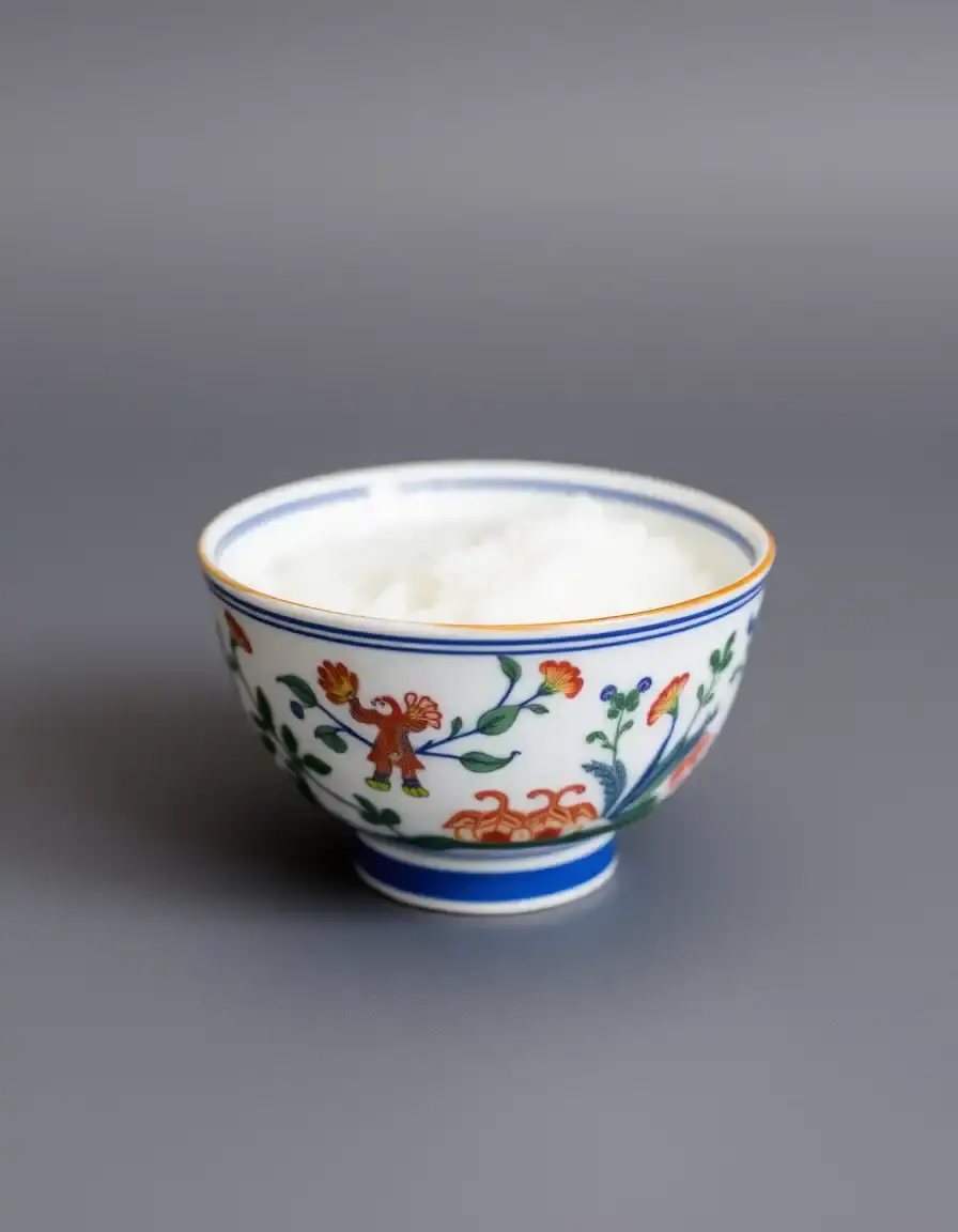 Small china kitchen rice bowl patterned
