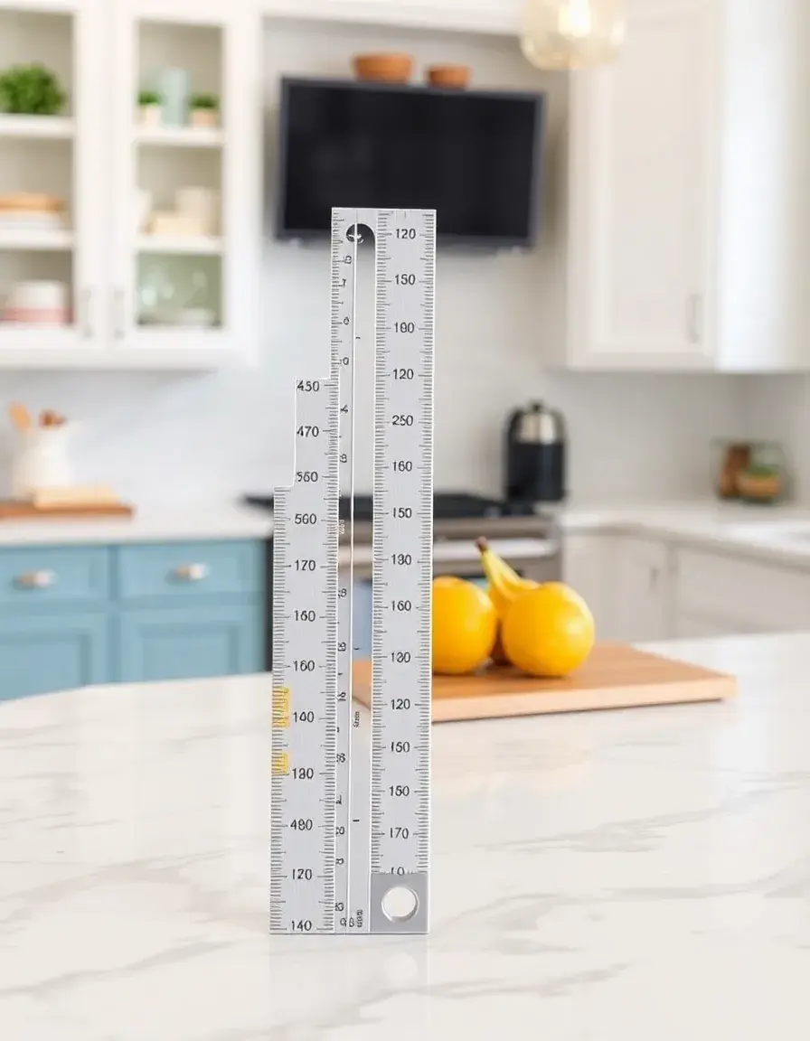 Scaled DIY kitchens planner ruler for precision measurements