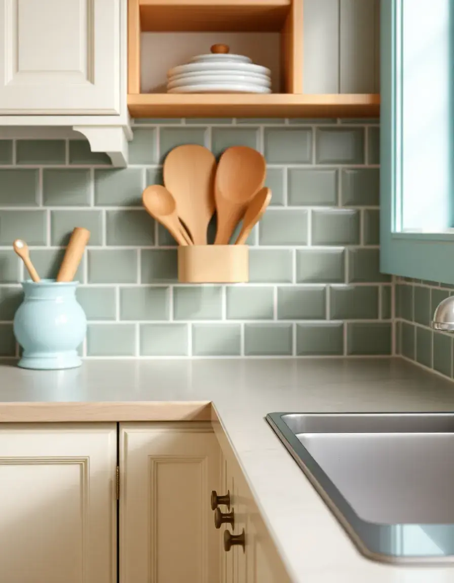 Bright colorful kitchen cabinet handles ceramic