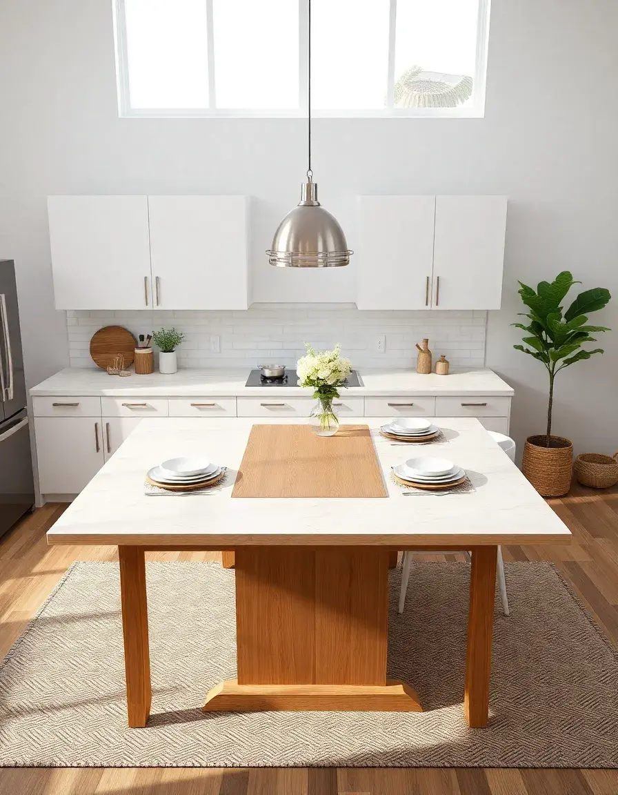 Extendable Kitchen Island Table with leaf
