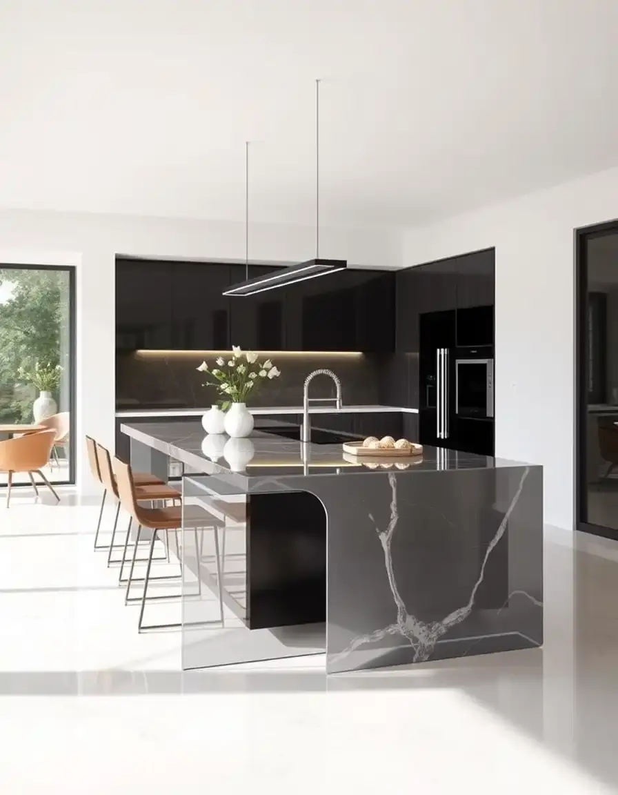 Modern Kitchen Island with Seating