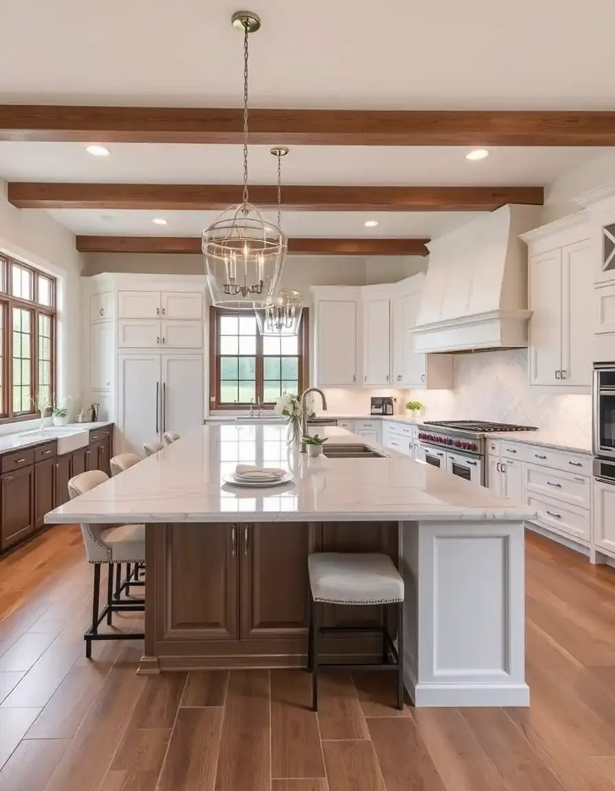 Large Kitchen Island with Seating