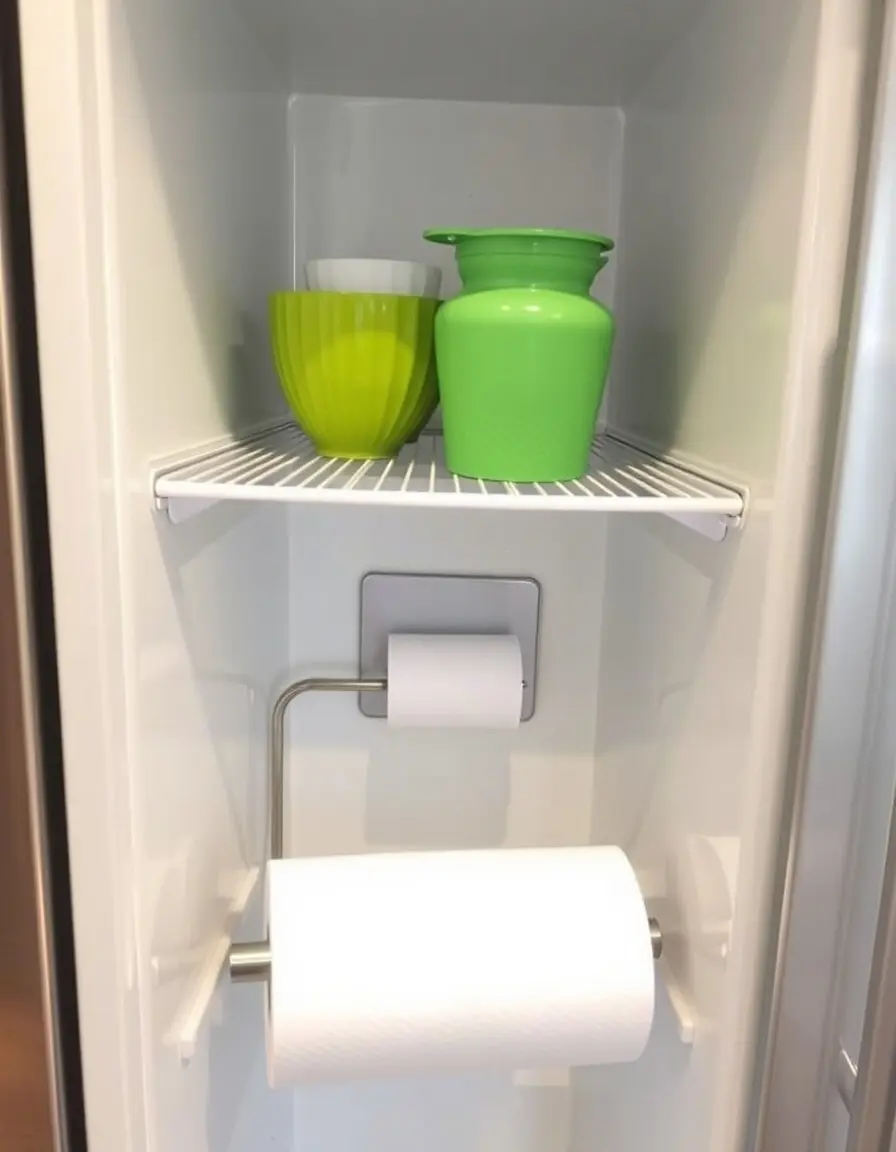 Magnetic kitchen roll holder fridge