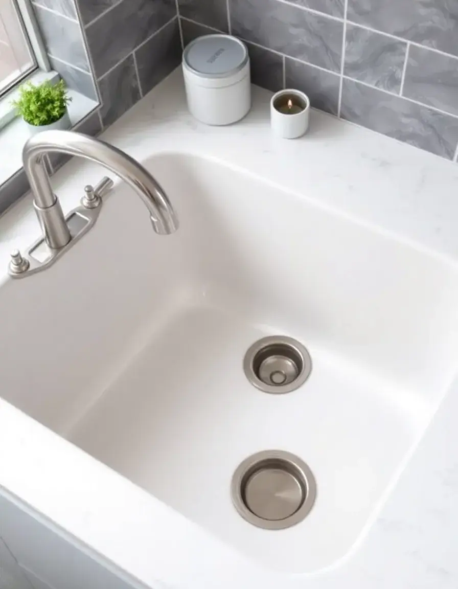 Extra deep bowl kitchen sink for large pots