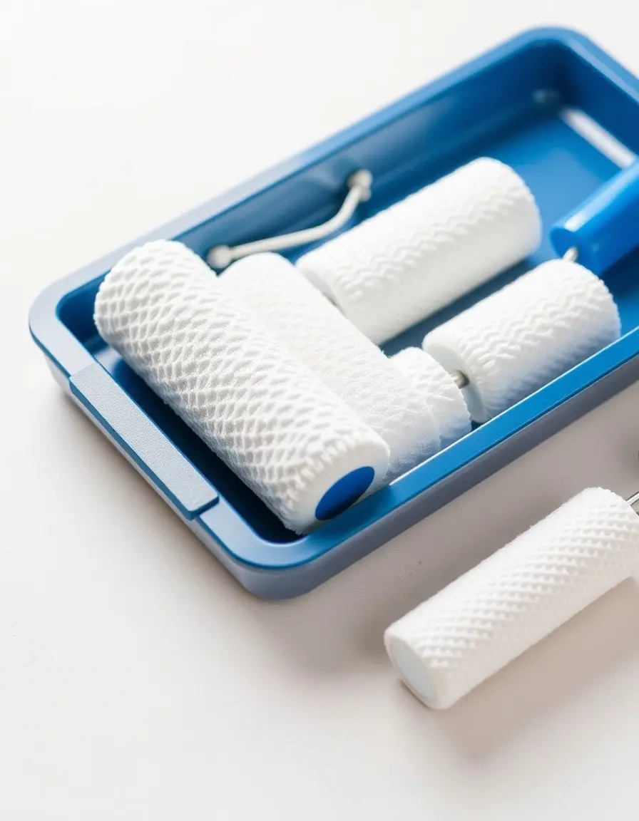 Mini paint roller kit for cabinets