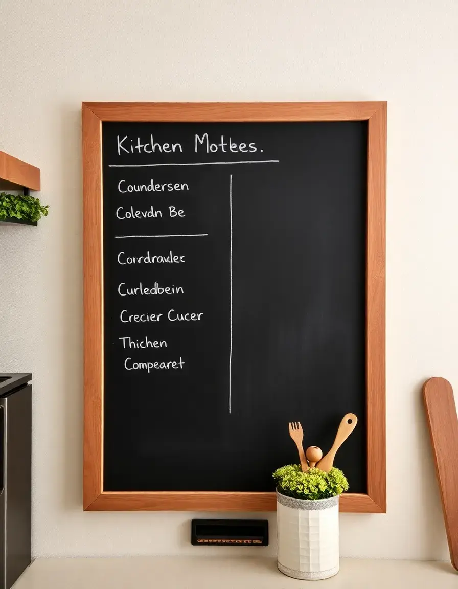 Chalkboard Wall Panel with wooden frame