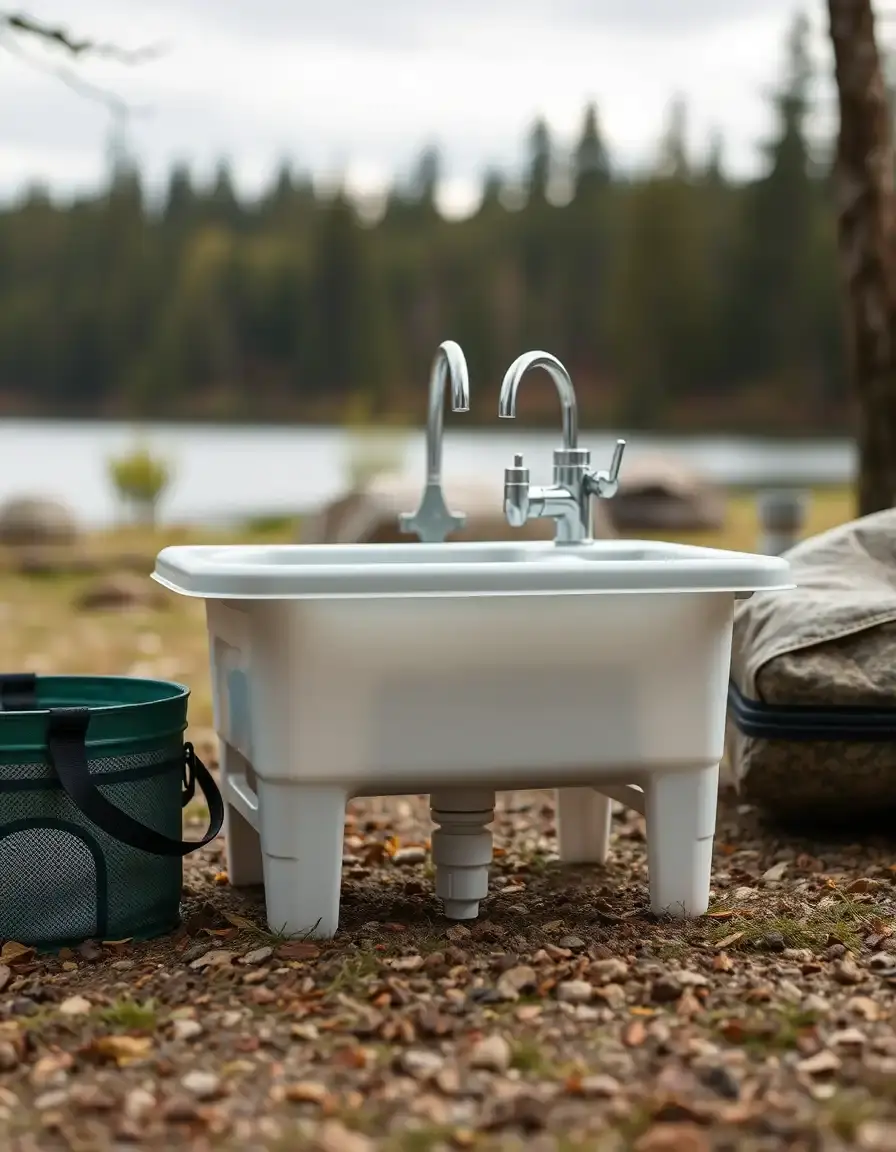 Lightweight portable kitchen sink plastic for camping