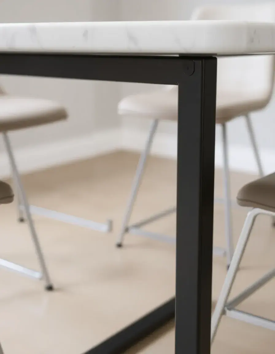 Marble Top Counter Table with metal legs