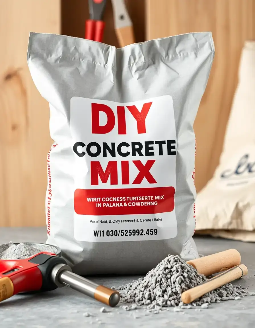 Concrete counter mix bag