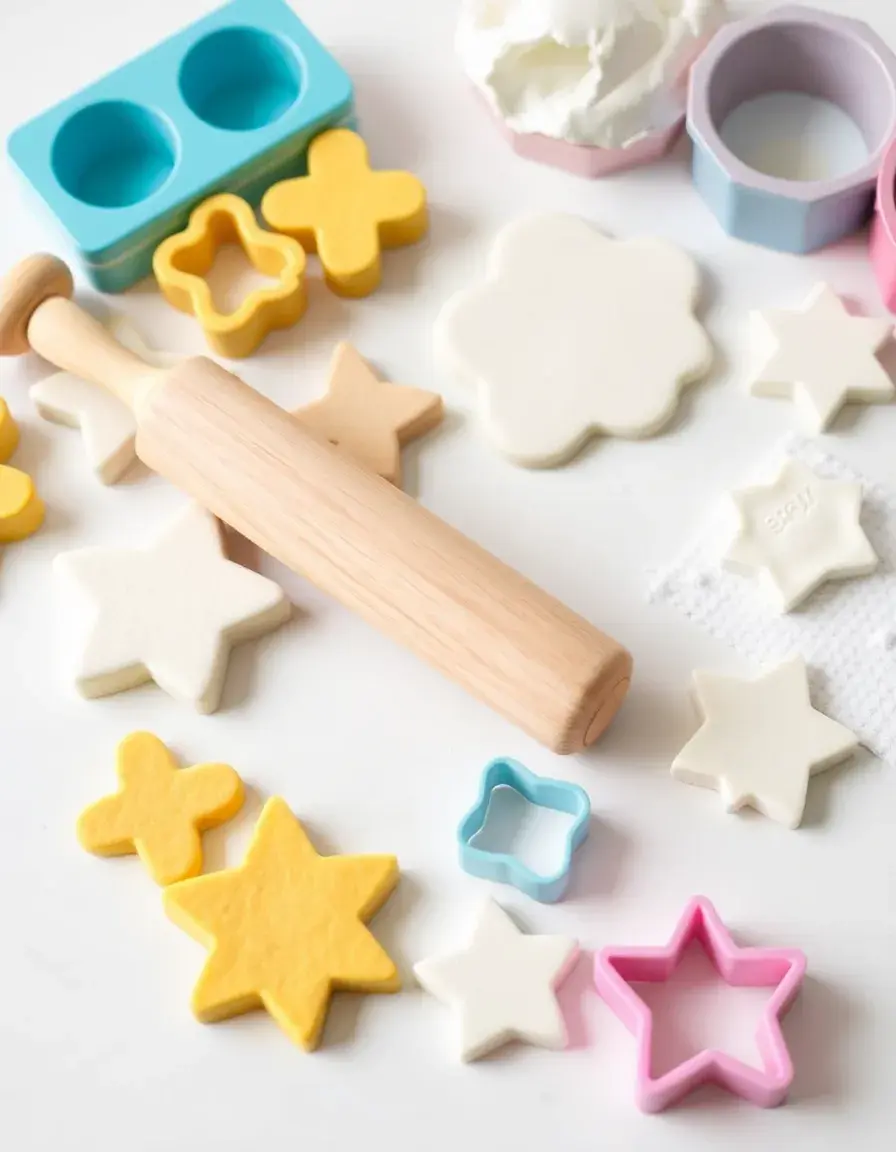 Complete family baking kit with molds and rolling pin
