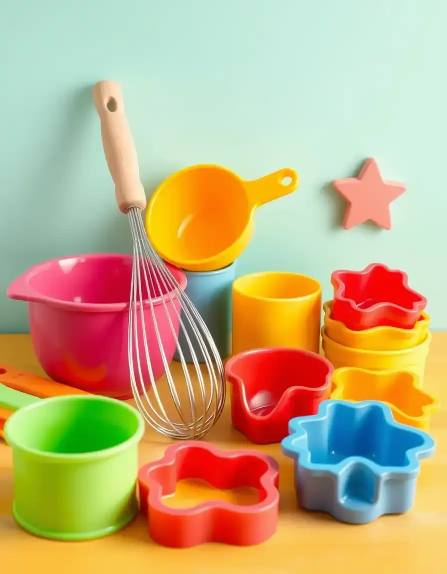 Real Kids Baking Kit with whisk and silicone molds