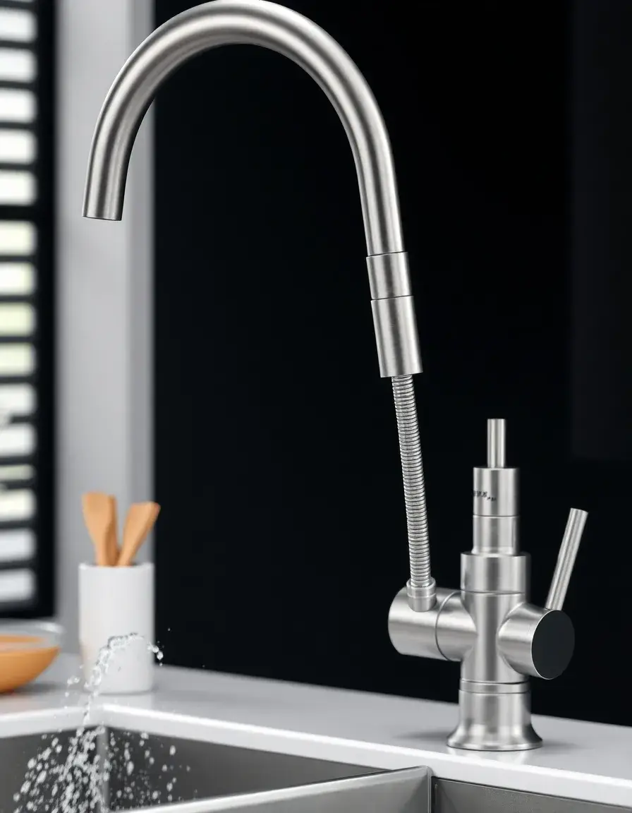 Pull-Out Spray Kitchen Tap matte finish
