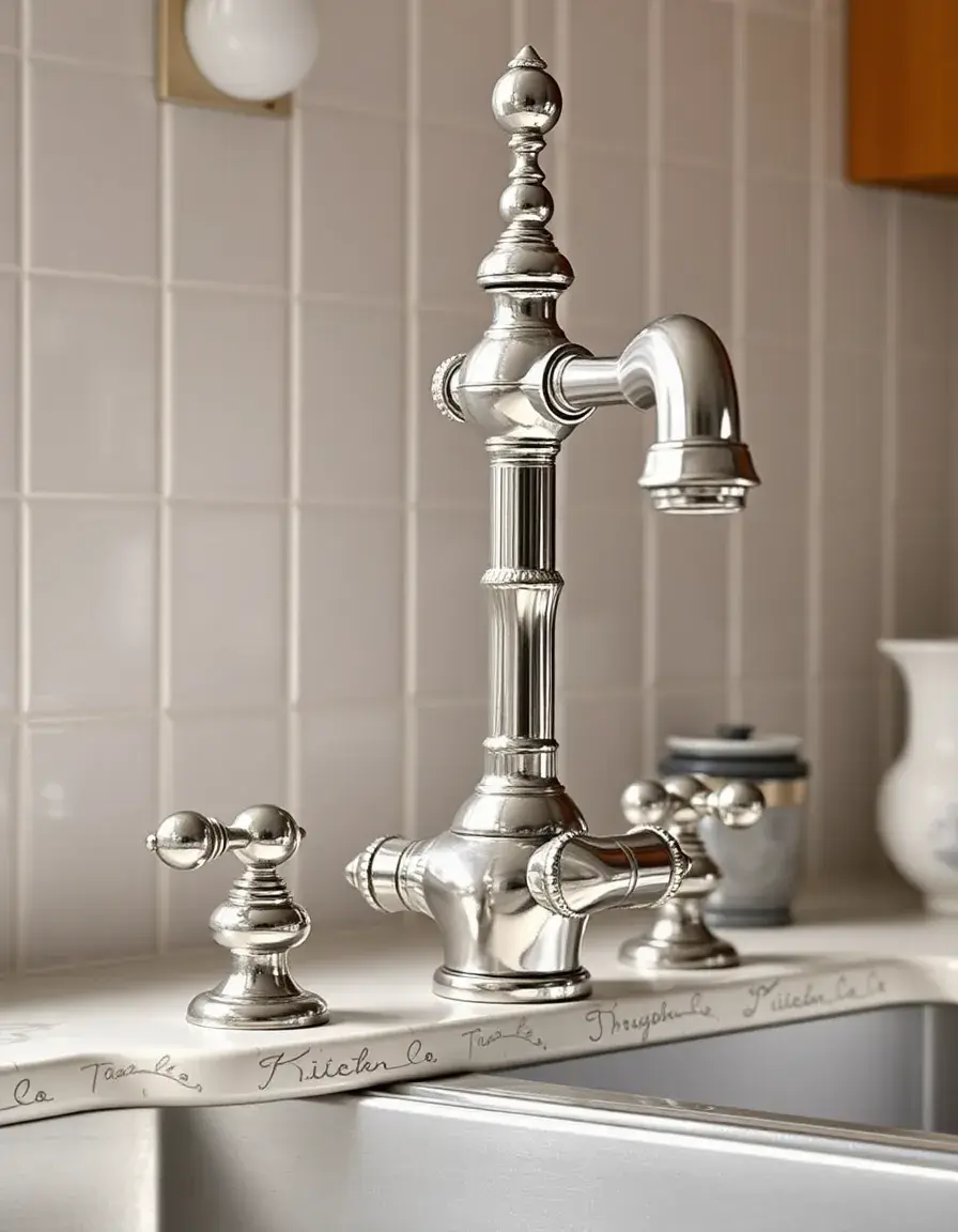 Vintage Style Kitchen Tap cross handle
