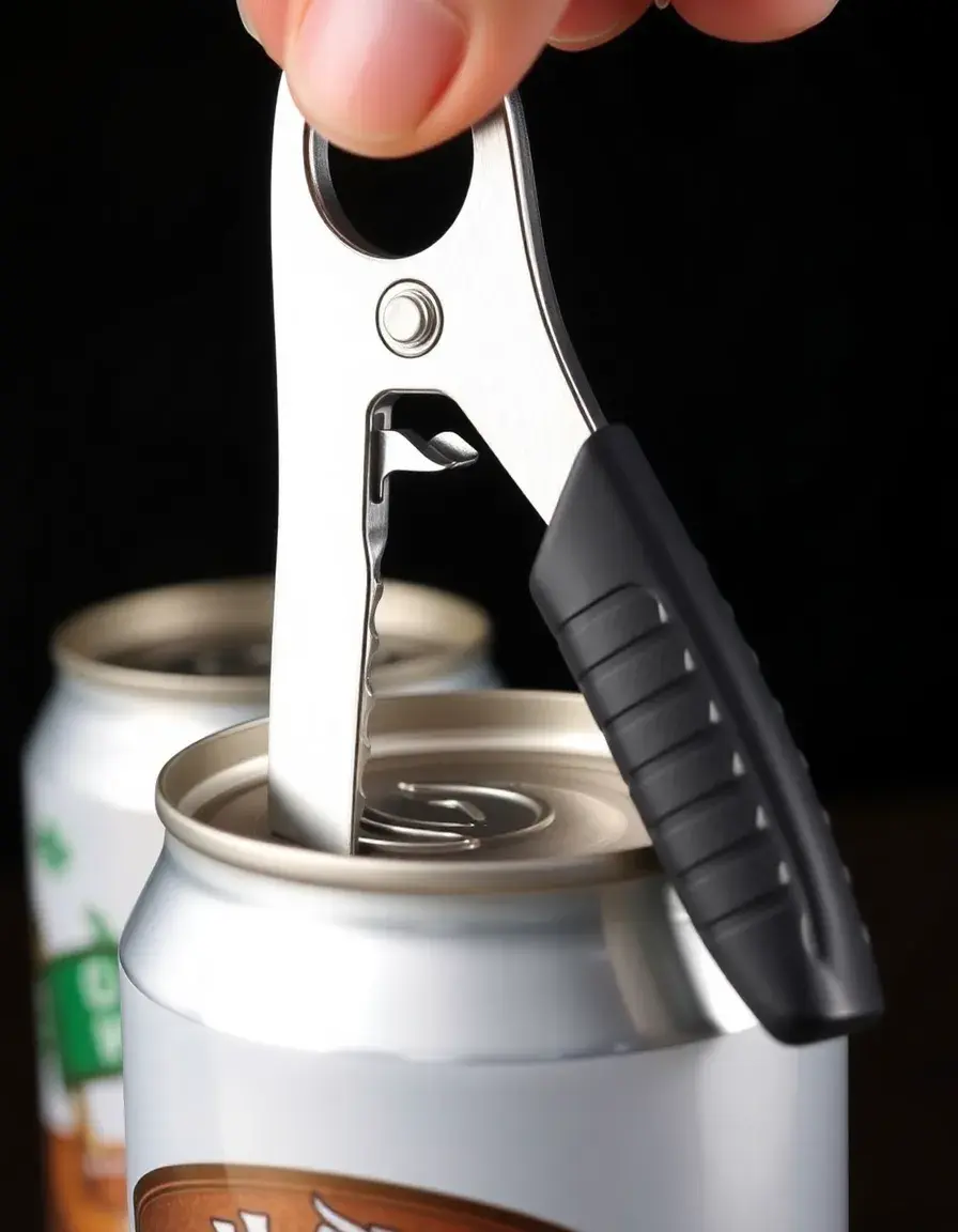 Manual ergonomic can opener with soft grip handles