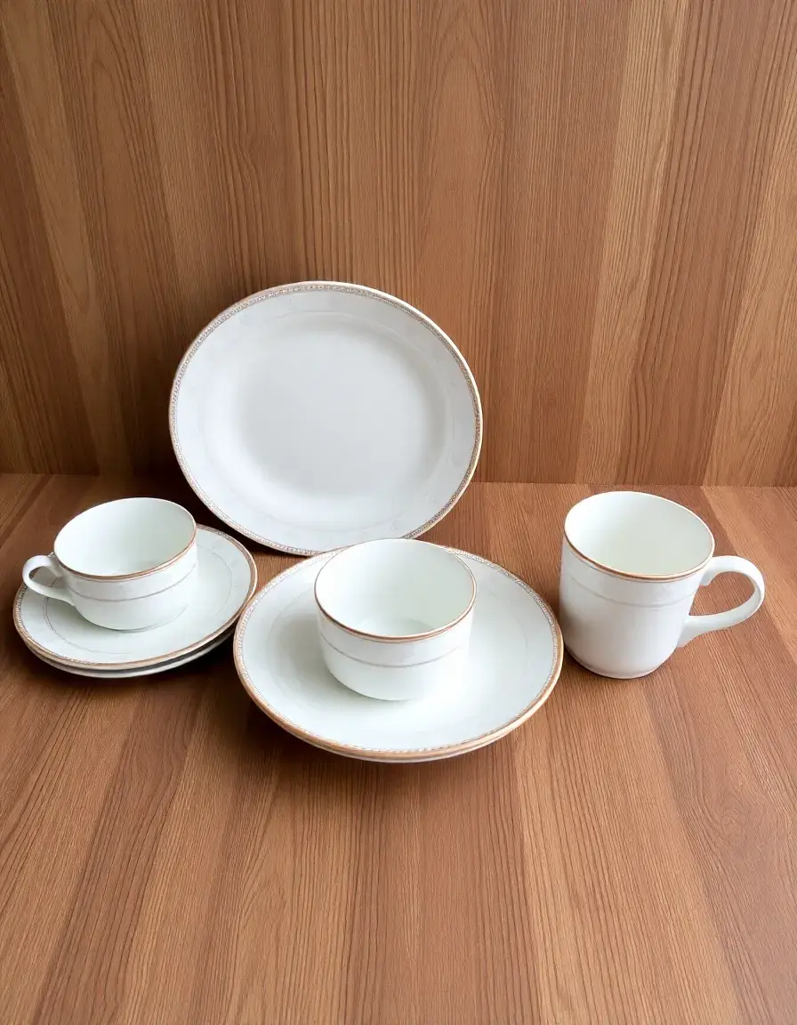 16-piece porcelain dinnerware set for four people