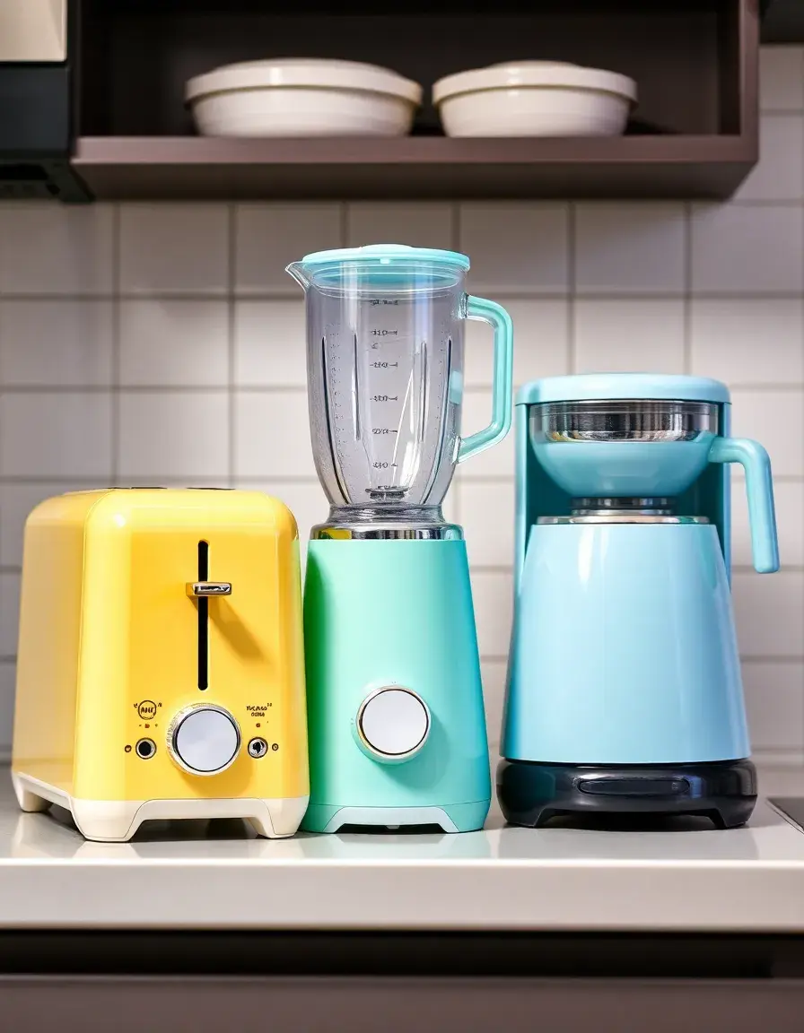 Small electric appliance bundle with toaster, blender, and coffee maker