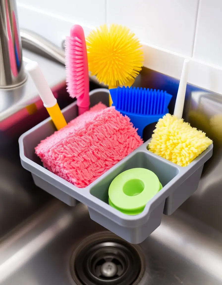Sink caddy with drain tray