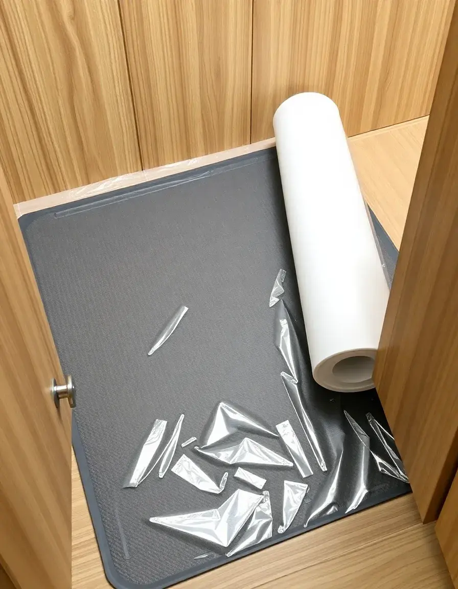 Non-slip waterproof cabinet liner mat roll
