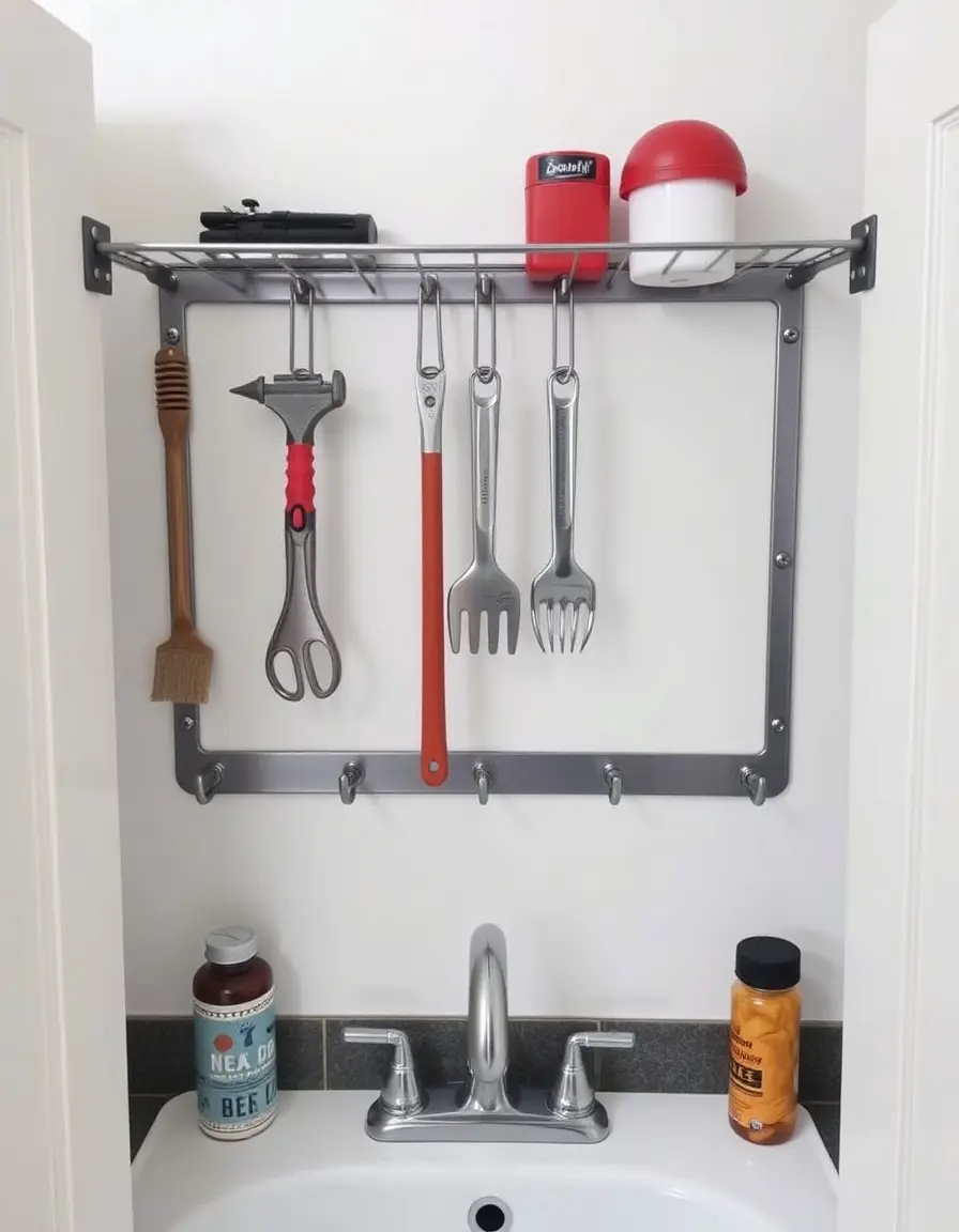 Over-door organizer rack for kitchen cabinet