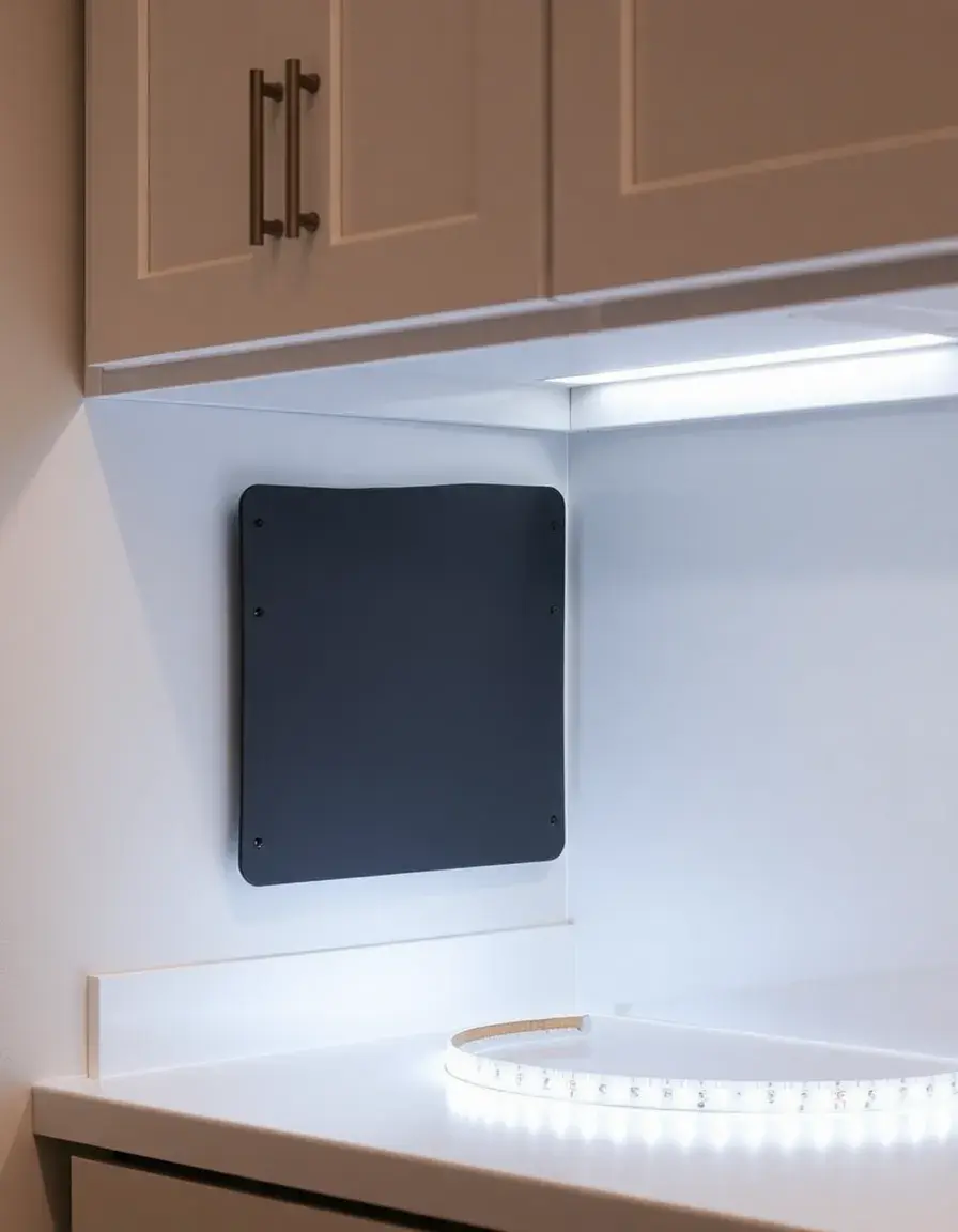 Warm white under cabinet LED strip lights with adhesive backing