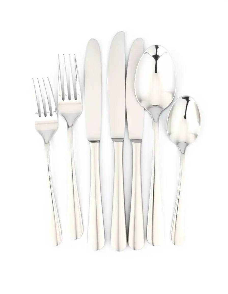 24-piece polished stainless steel cutlery set