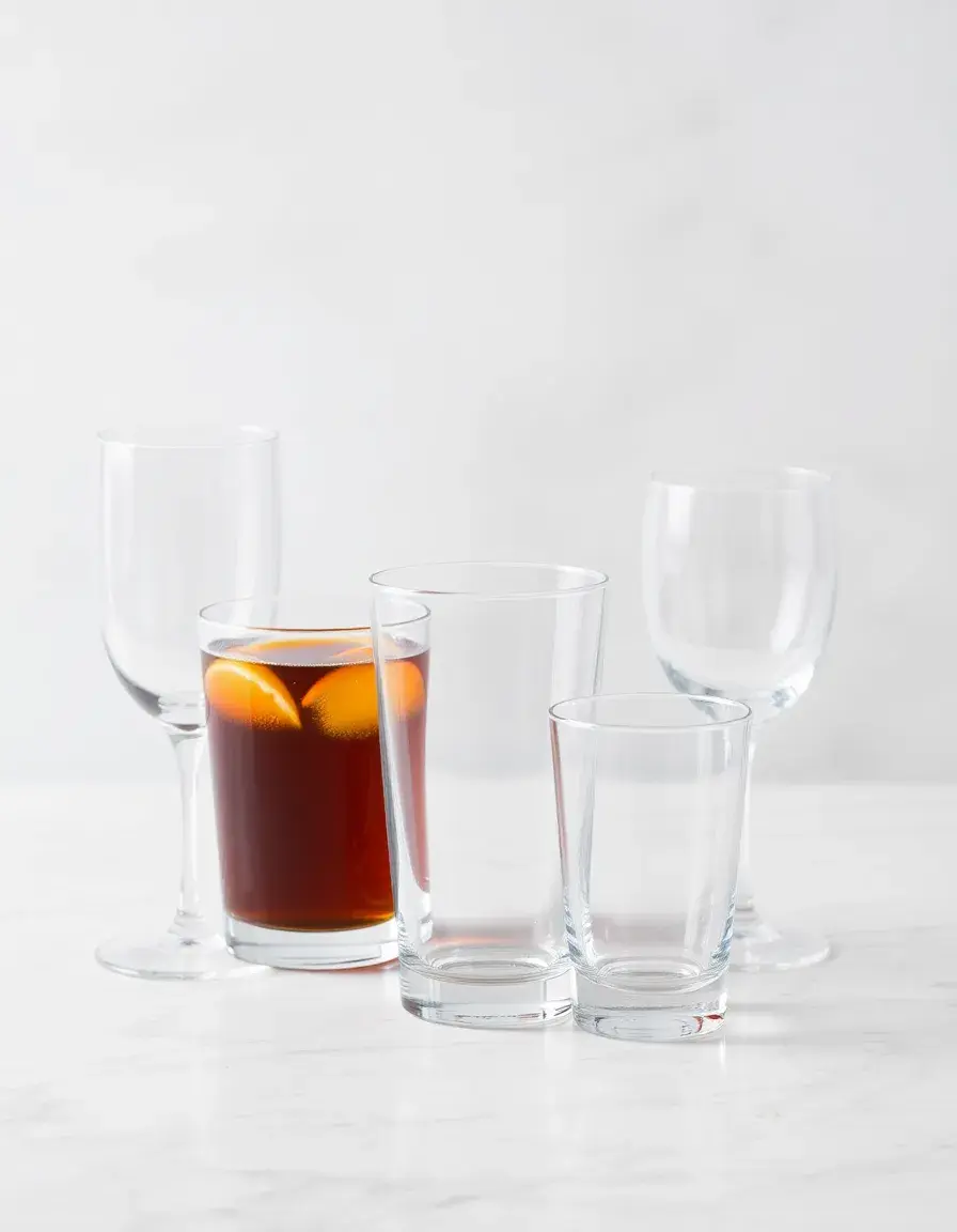 12-piece glass tumbler set in various sizes