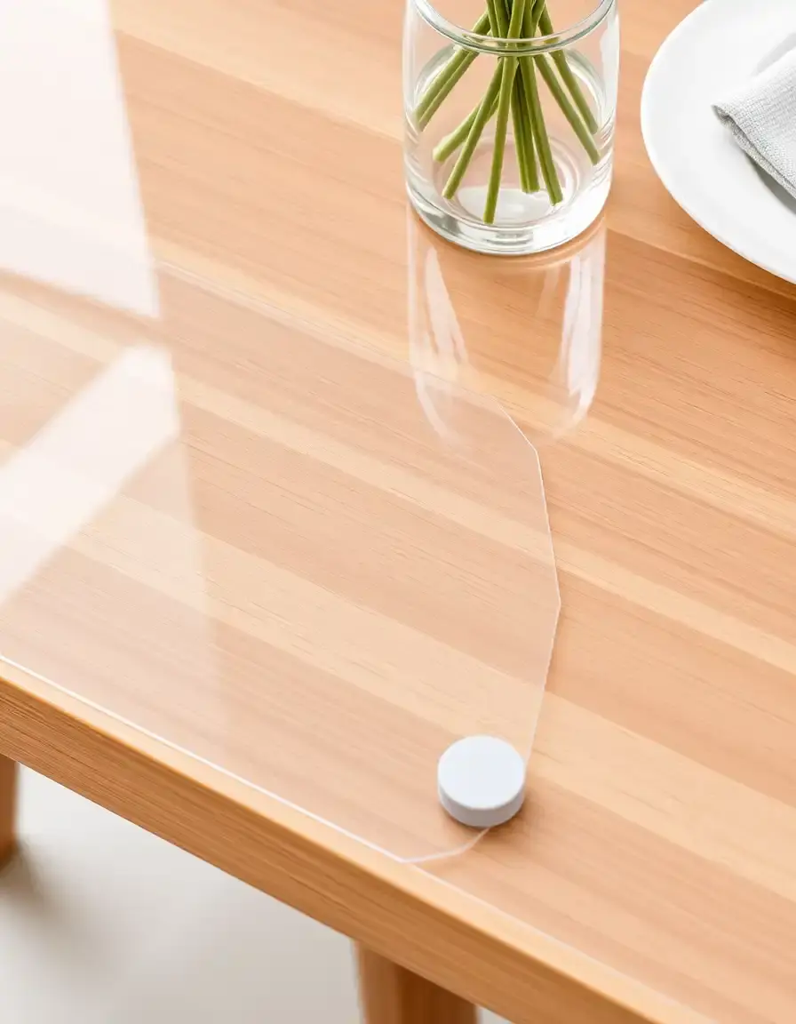 Clear non-slip table protector mat
