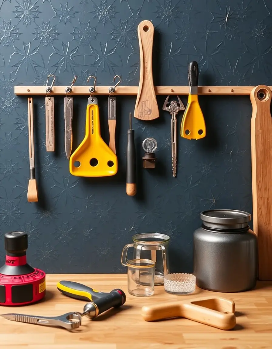 Basic tools for assembling kitchen cabinets