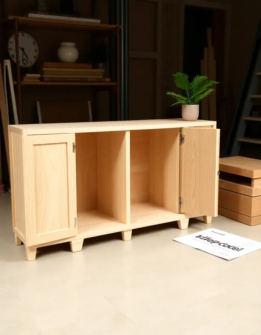 Flat Pack Cabinet Kit - Wood Panels