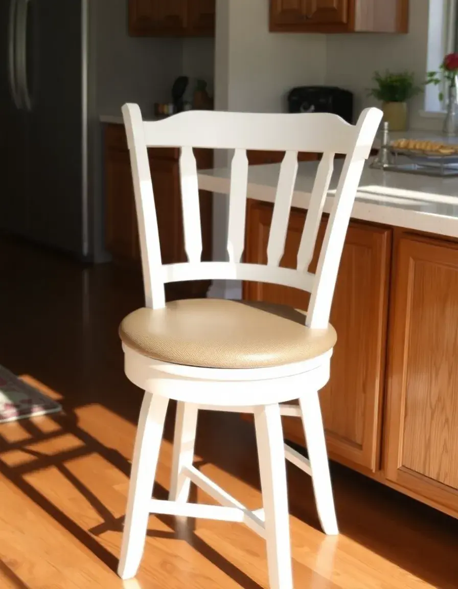Tall swivel bar height chair for kitchen island