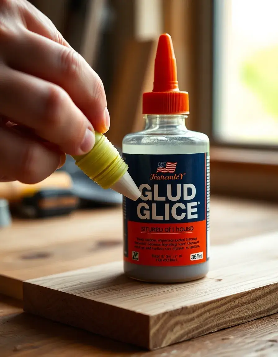 Vivid photo of wood glue being applied to cabinet edges for a strong bond