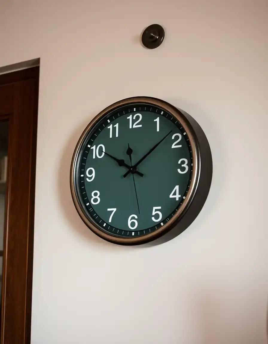 Projection Clock showing time on the wall
