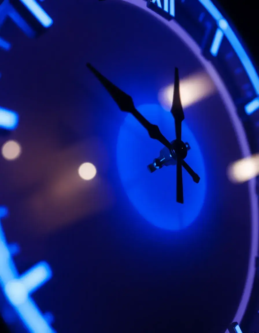 Neon Outlined Glow Clock
